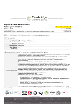 Organic KSM-66 Ashwagandha