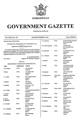 Government Gazette