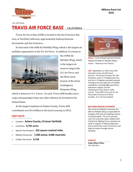 Travis Air Force Base : California