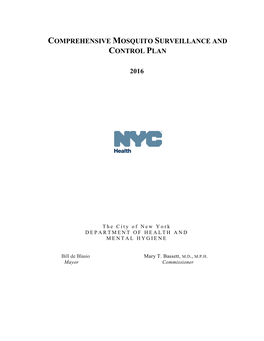 Comprehensive Mosquito Surveillance and Control Plan