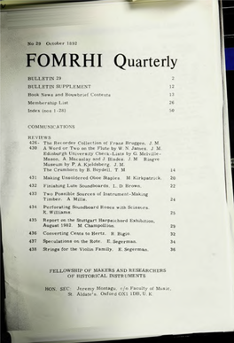 FOMRHI Quarterly