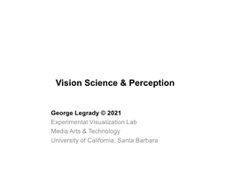 Vision Science & Perception