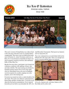 Ka Leo O Kodenkan American Jujitsu Institute Since 1939