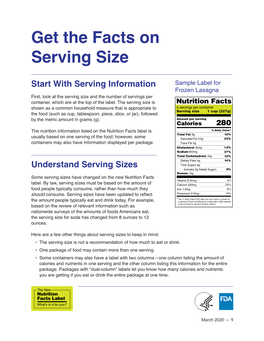 Get the Facts on Serving Size