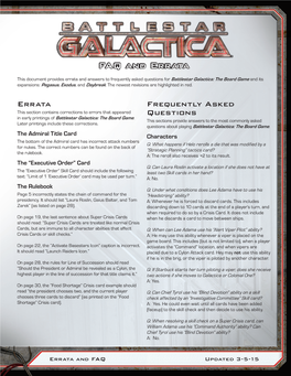 FAQ and Errata