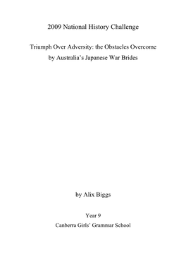 The Obstacles Overcome by Australia's Japanese War Brides by Alix Biggs