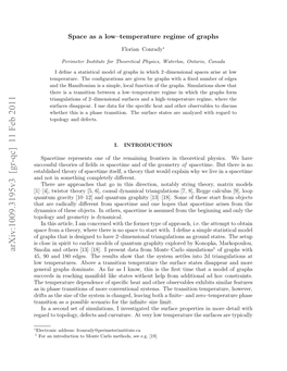 Space As a Low-Temperature Regime of Graphs