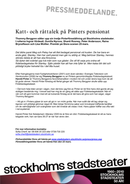 Katt- Och Råttalek På Pinters Pensionat