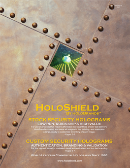 Holoshield TM SECURITY HOLOGRAMS