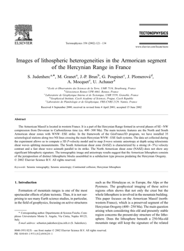 Images of Lithospheric Heterogeneities in the Armorican Segment of the Hercynian Range in France