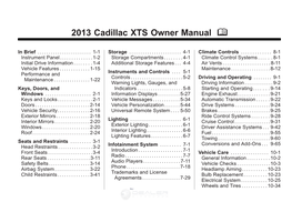 2013 Cadillac XTS Owner Manual M