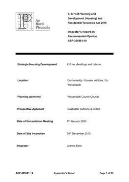 Inspectors Report (305/R305981.Pdf, .PDF Format 181KB)