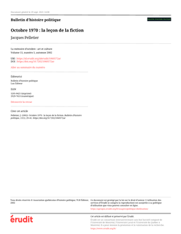 Bulletin D'histoire Politique