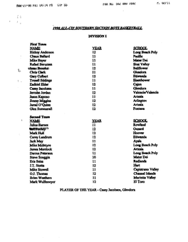 1998 All-Cif Southern Section Boys Basketball Division I