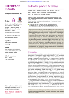 Electroactive Polymers for Sensing