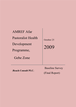 AMREF Afar Pastoralist Health Development Programme, Gebe Zone