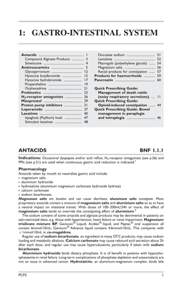 1: Gastro-Intestinal System