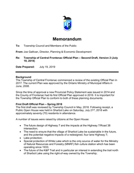 Township of North Frontenac Official Plan