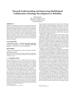 Towards Understanding and Improving Multilingual Collaborative Ontology Development in Wikidata