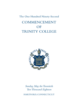 Commencement of Trinity College