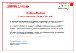 The History of the Poppy for Second