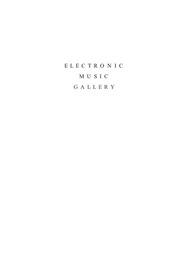 Electronic Music Gallery Program