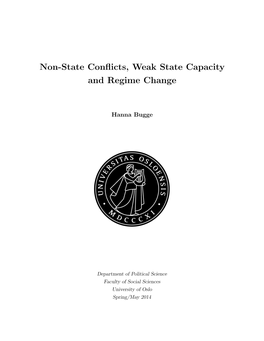 Non-State Conflicts, Weak State Capacity and Regime Change