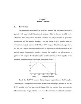 41 Chapter 5 Window Functions 5.1 Introduction As Discussed In