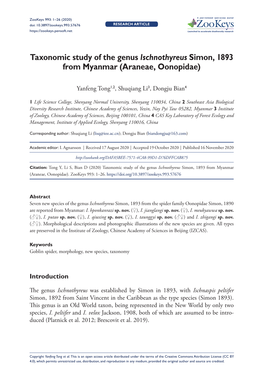 ﻿Taxonomic Study of the Genus