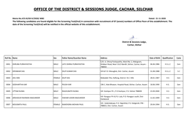 Office of the District & Sessions Judge, Cachar