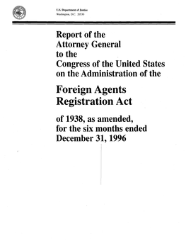 Foreign Agents Registration