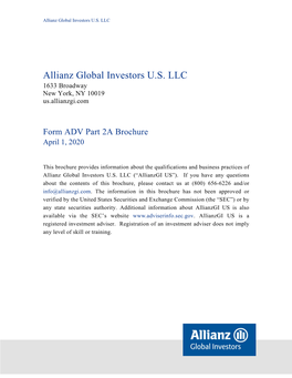 Allianz Global Investors U.S. LLC