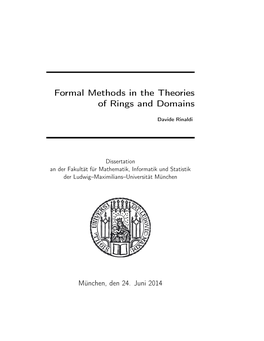 Formal Methods in the Theories of Rings and Domains