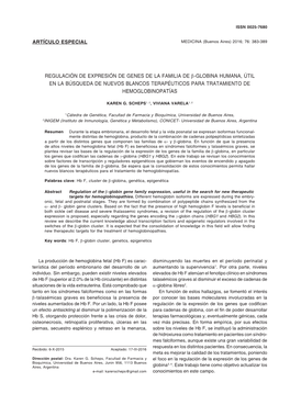 Expresión Del Cluster De Β-Globina Issn 0025-7680383