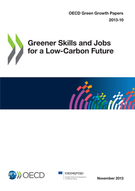 Greener Skills and Jobs for a Low-Carbon Future
