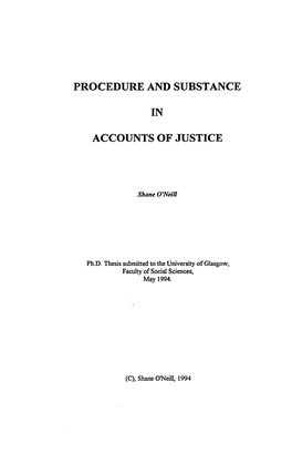 Procedure and Substance in Accounts of Justice