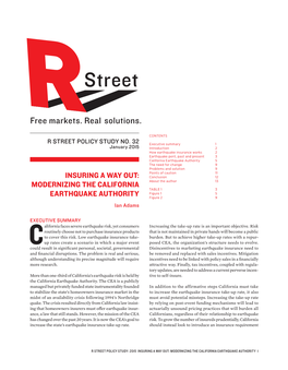 MODERNIZING the CALIFORNIA EARTHQUAKE AUTHORITY 1 for Mortgages­ That Are Backed by Taxpayers