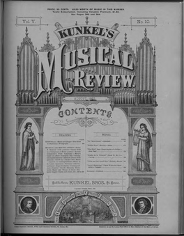 Oi#O. KUNKEL's MUSICAL REVIEW, AUGUST, 1882