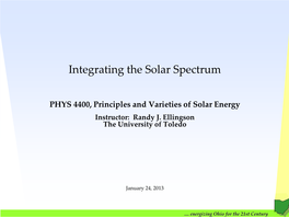 Integrating the Solar Spectrum