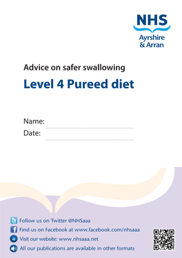 Level 4 Pureed Diet