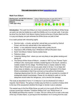 This Walk Description Is from Happyhiker.Co.Uk Walk From