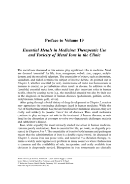 Therapeutic Use and Toxicity of Metal Ions in the Clinic