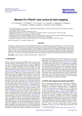 Messier 81'S Planck View Versus Its Halo Mapping