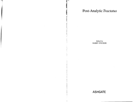 Post-Analytic Tractatus