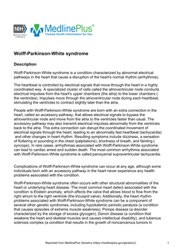 Wolff-Parkinson-White Syndrome