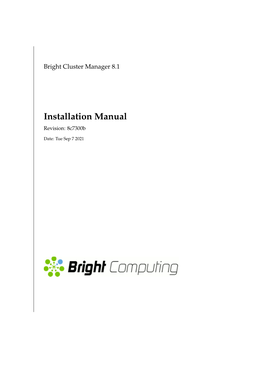 Installation Manual Revision: 8C7300b