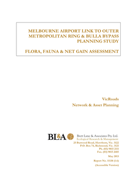 Melbourne Airport Link to Outer Metropolitan Ring & Bulla Bypass Planning Study