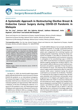 A Systematic Approach in Restructuring Elective Breast