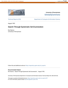 Search Through Systematic Set Enumeration