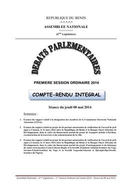 Compte-Rendu Integral